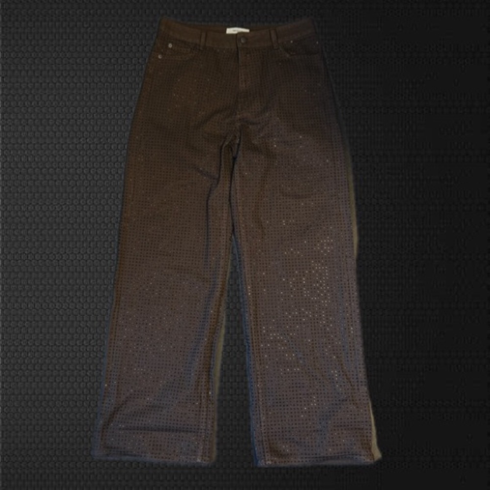 Brown Studded Pants